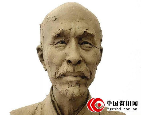 李叔同（弘一法师）肖像丨田跃民雕塑作品欣赏(泥稿)