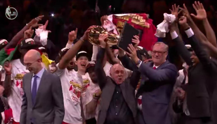 NBA总决赛，猛龙夺冠