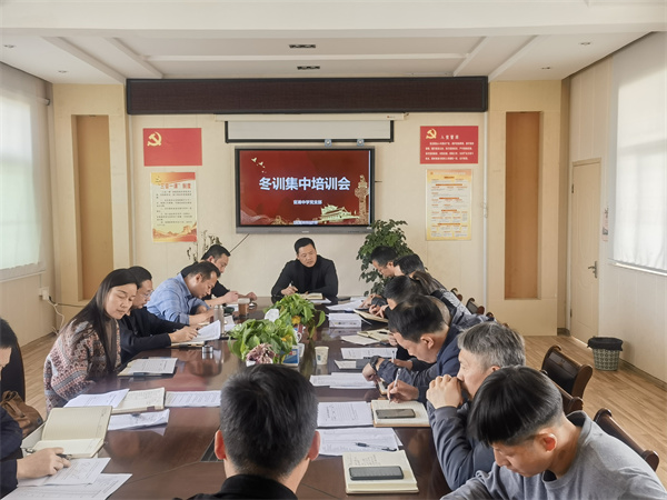 盱眙县官滩中学党支部召开3月份党员大会开展2022-2023年度党员冬训集中学习活动