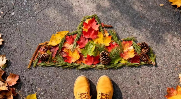 仪征文旅：落叶“堆”出了冬天的风景