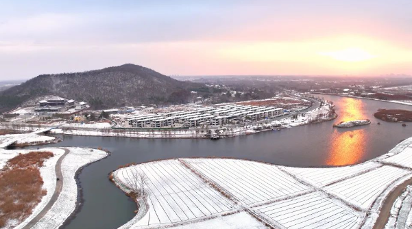 仪征枣林湾旅游度假区：2023年的第一场雪