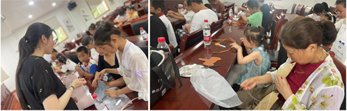 庙庄村举办亲子手工皮具制作活动